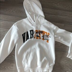 H&M White Hoodie with Graphic Print